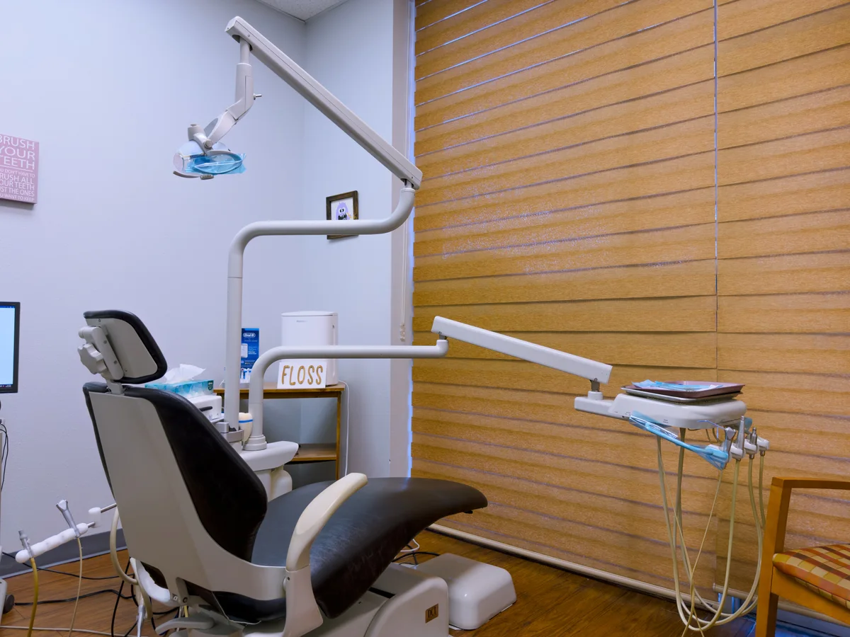 Dental chair and treatment room at Arlington Dental Associates
